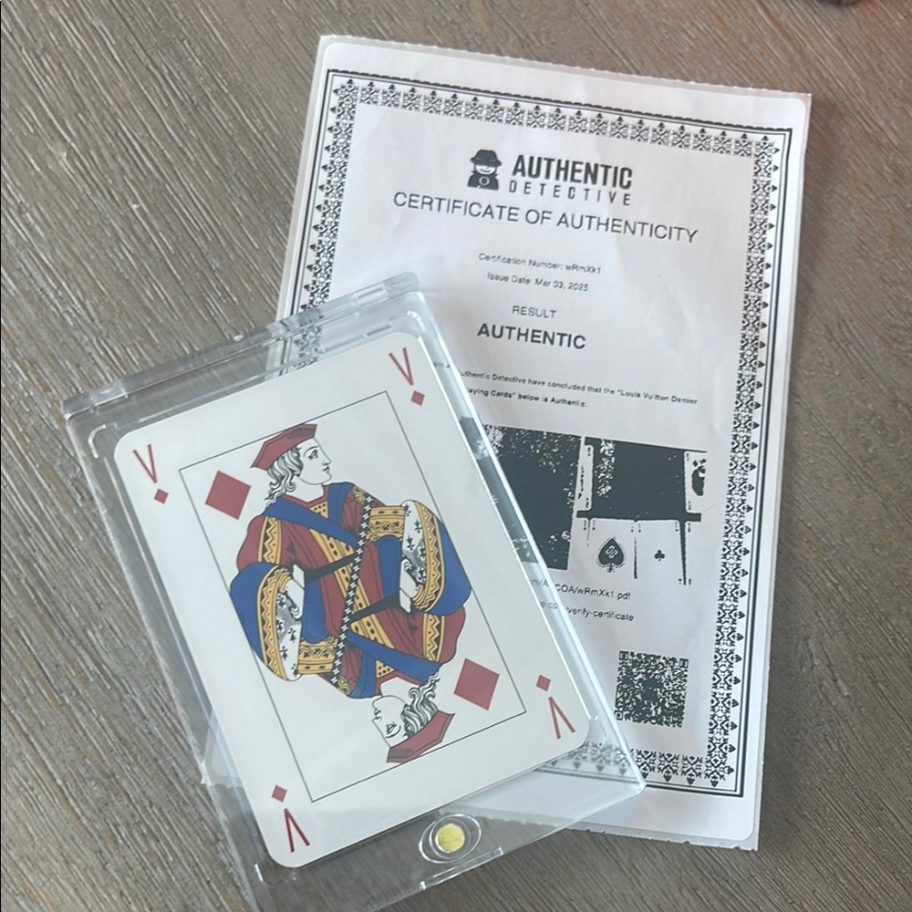 Authentic LV Graphite Playing Card with COA